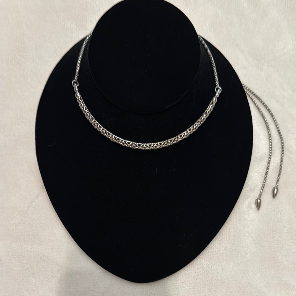 Kendra Scott Silver Adjustable Chocker Necklace - Picture 2 of 6